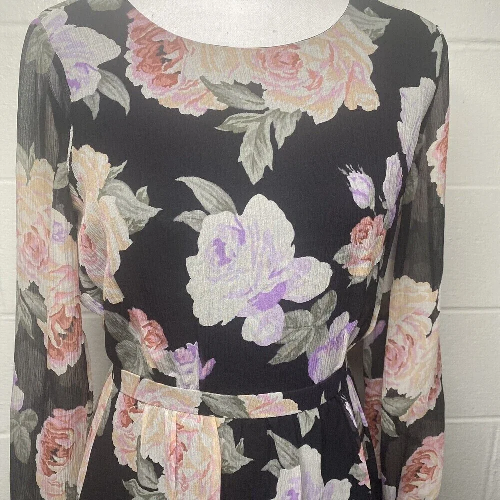 Madewell BROADWAY & BROOME Silk FLORAL Print MELODY ROSE Tea SECRETARY Dress 2